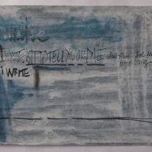 I Write, mixed media on paper, 31.8 x 45 cm / 12 1/8 x 17 3/4 in.