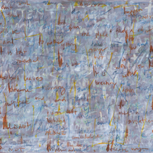 Maladroit, mixed media on paper, 61 x 141 cm / 24 x 55 1/2 in.