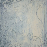 Untitled (purple), mixed media on mat board, 27 x 21.5 cm / 10 1/2 x 8 1/2 in.